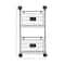 Black Metal Industrial Wall Mounted Magazine Rack